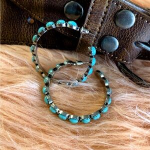 Turquoise Hoop Earrings